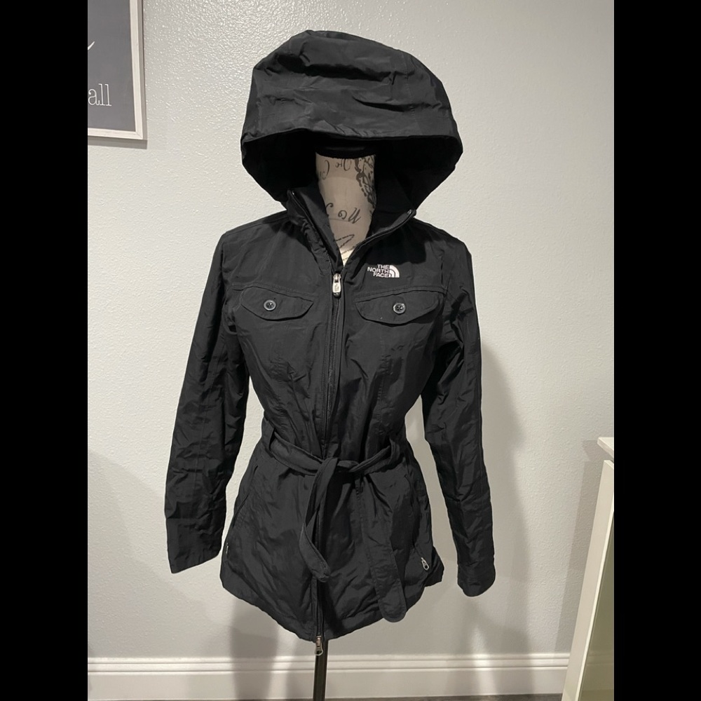 The north face hyvent belted  long jacket perfect condition size S